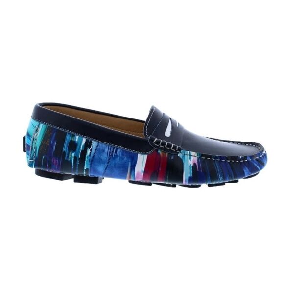 ROBERT GRAHAM Russell Leather Driver Loafer Shoe Hand Painted Size 9 main image 11